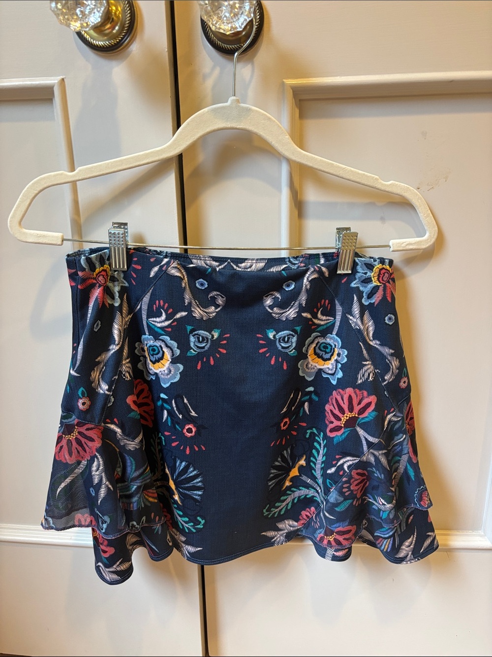 Lucky in Love Navy Floral Tennis Skirt